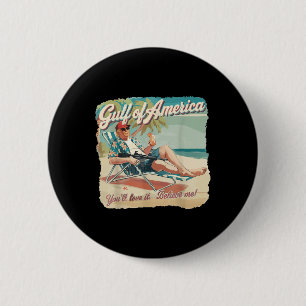 Funny Trump Shirt Gulf of US America Est 2025 Button