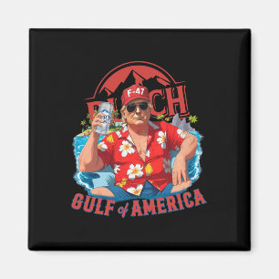 Funny Trump Shirt Gulf of US America Est 2025 Drin Magnet