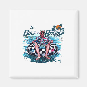 Funny Trump Shirt Gulf of US America Est 2025 Magnet