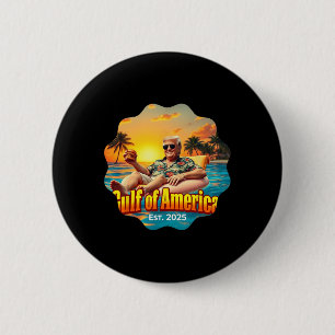 Funny Trump Shirt Gulf of US America Est 2025 Styl Button