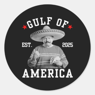 Funny Trump Shirt Gulf of US America Funny Donald Runder Aufkleber