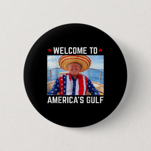 Funny Trump Shirt Gulf of US America Trump America Button