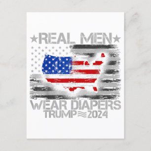 Funny Trump Shirt Real Men tragen Diapers Trump 20 Begleitkarte