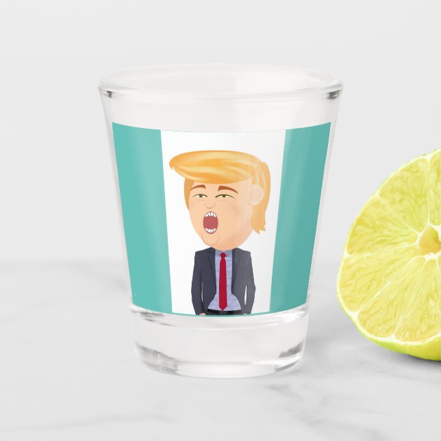 FUNNY TRUMP SHOT GLASS GLASSEN SCHNAPSGLAS (Vorderseite)