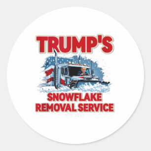 Funny Trump Snowflake Removal 2024 Wahl Hilari Runder Aufkleber