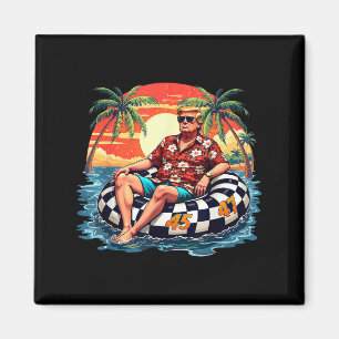 Funny Trump Sommer 2025 Beach Tropical Funny Trump Magnet