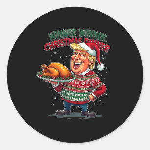 Funny Trump Spaß Gewinner Weihnachtsessen Gewinner Runder Aufkleber