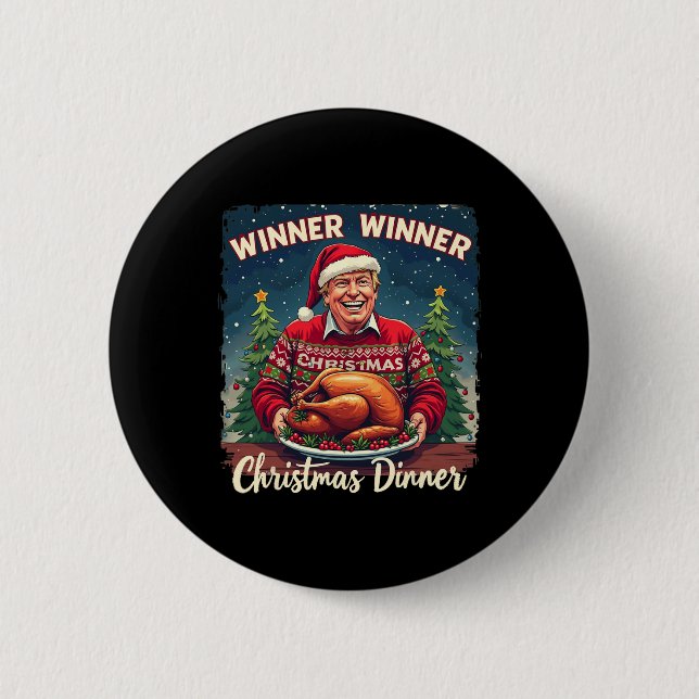 Funny Trump Spaß Männer Gewinnerin Christma Button (Vorderseite)