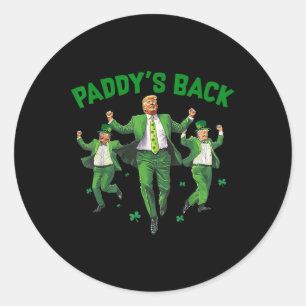 Funny Trump St Patricks Day Shirt Paddys Zuhause Runder Aufkleber