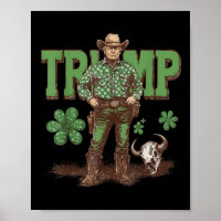 Funny Trump St Pattys Western Cowboy Trump