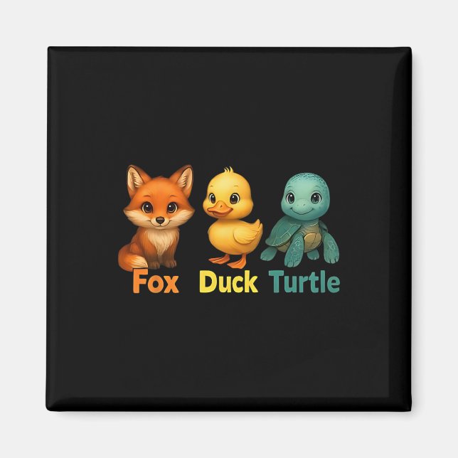 Funny Trump Subtle Fox Duck Turtle Süße Tier 2 Magnet (Vorne)