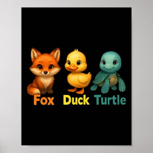 Funny Trump Subtle Fox Duck Turtle Süße Tier 2 Poster