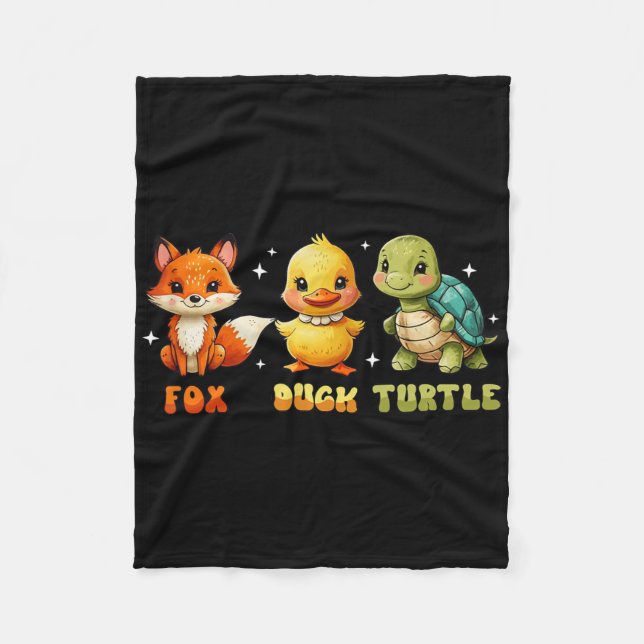 Funny Trump Subtle Fox Duck Turtle Süße Tier Fleecedecke (Vorderseite)