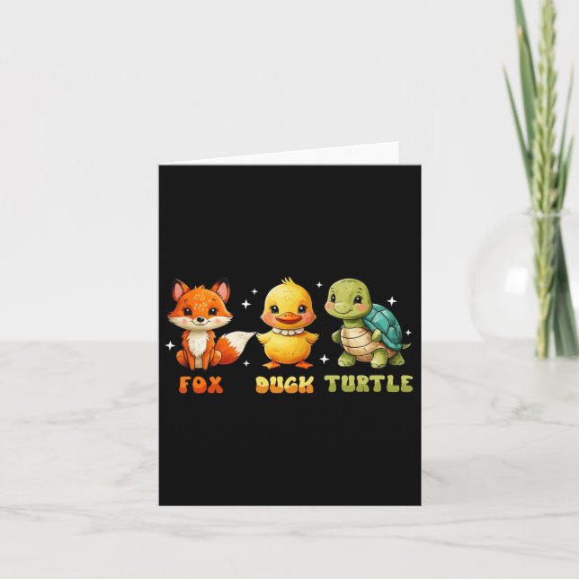Funny Trump Subtle Fox Duck Turtle Süße Tier Karte (Vorderseite)