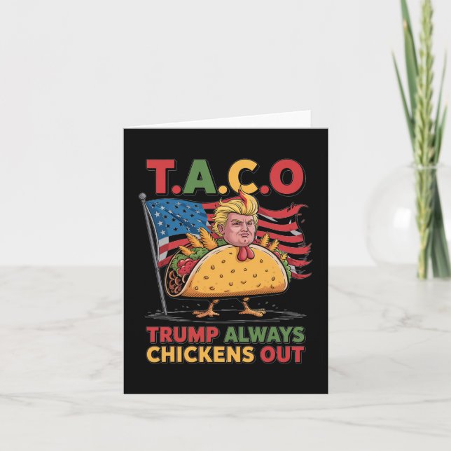 Funny Trump Taco Trump Karte (Vorderseite)