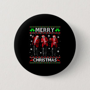 Funny Trump Tanz Frohe Weihnachten hässlich Weihna Button