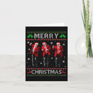 Funny Trump Tanz Frohe Weihnachten hässliche Weihn Karte
