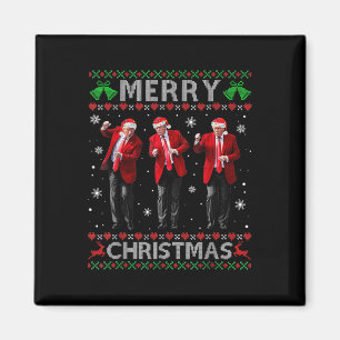 Funny Trump Tanz Frohe Weihnachten hässliche Weihn Magnet