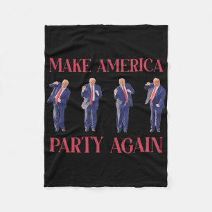 Funny Trump tanzen Fleecedecke
