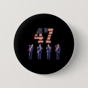 Funny Trump tanzt Amerika 47 Trump tanzt Men Wom Button