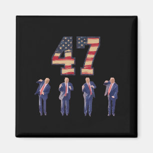Funny Trump tanzt Amerika 47 Trump tanzt Men Wom Magnet