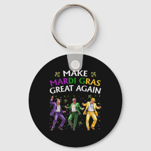 Funny Trump tanzt Mardi Gras wieder groß Schlüsselanhänger