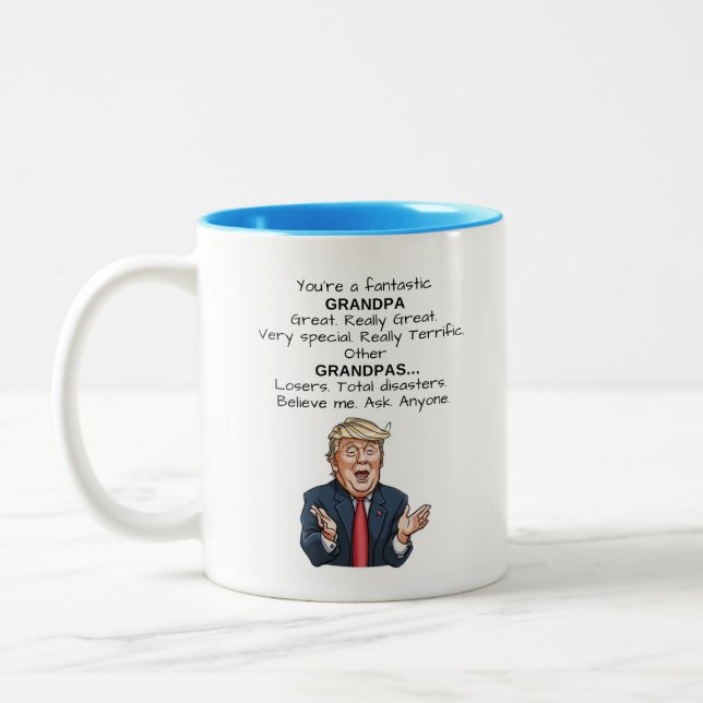 Funny Trump Terrier Opa Kaffee Tasse Kaffee-Cup (Links)