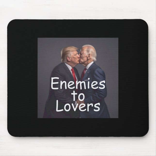 Funny Trump und Biden Küssen Mousepad (Vorne)