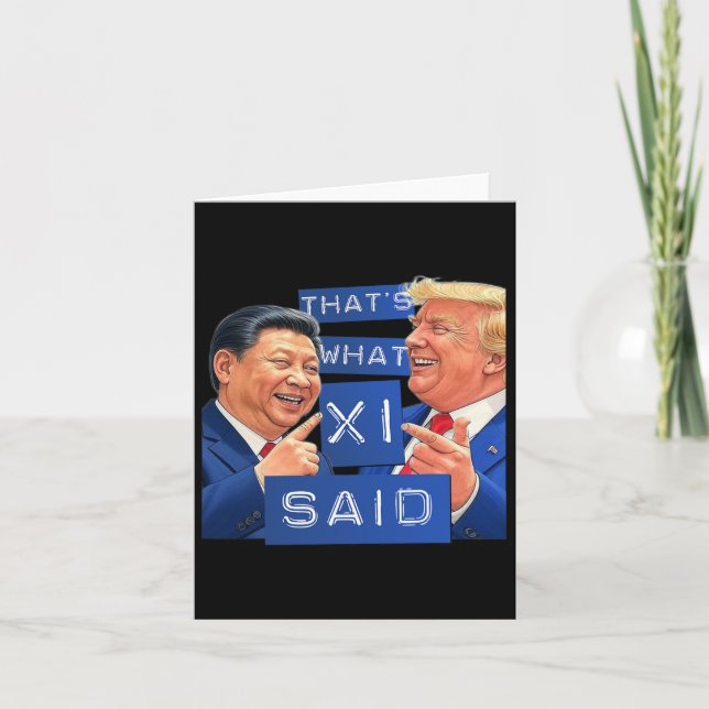 Funny Trump und Xi lachen Shirt - das ist es, was  Karte (Vorderseite)
