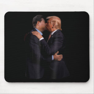 Funny Trump US Präsident und China Präsident Kiss Mousepad