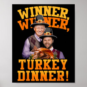 Funny Trump Vance Gewinner Gewinner Türkei Abendes Poster