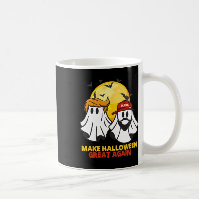 Funny Trump Vance Ghost Mega Hat Halloween Gr Kaffeetasse (Rechts)