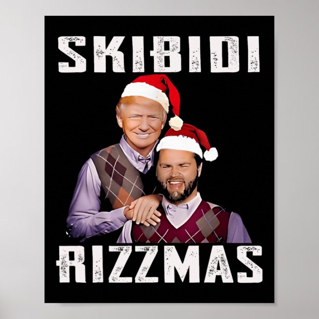 Funny Trump Vance Skibidi Rizzmas Weihnachten G Poster (Vorne)