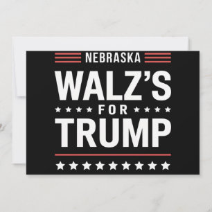 Funny Trump Vance Walz für Trump Nebraska Einladung