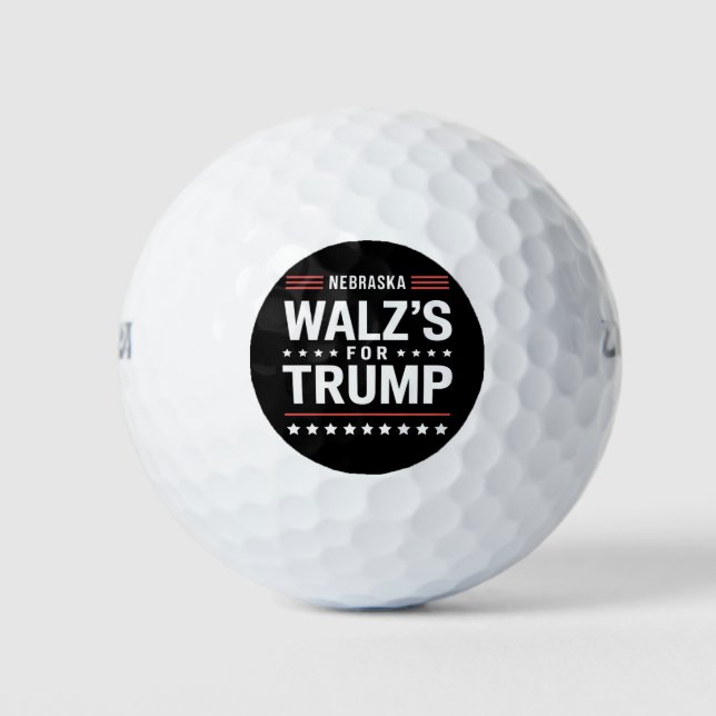 Funny Trump Vance Walz für Trump Nebraska Golfball (Vorderseite)