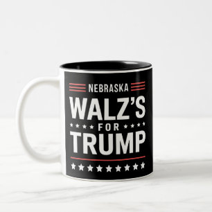 Funny Trump Vance Walz für Trump Nebraska Zweifarbige Tasse