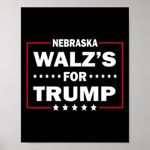 Funny Trump Vance W's for Trump Nebraska Men and W Poster