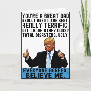Funny Trump Vater Geschenk für Vatertag Karte