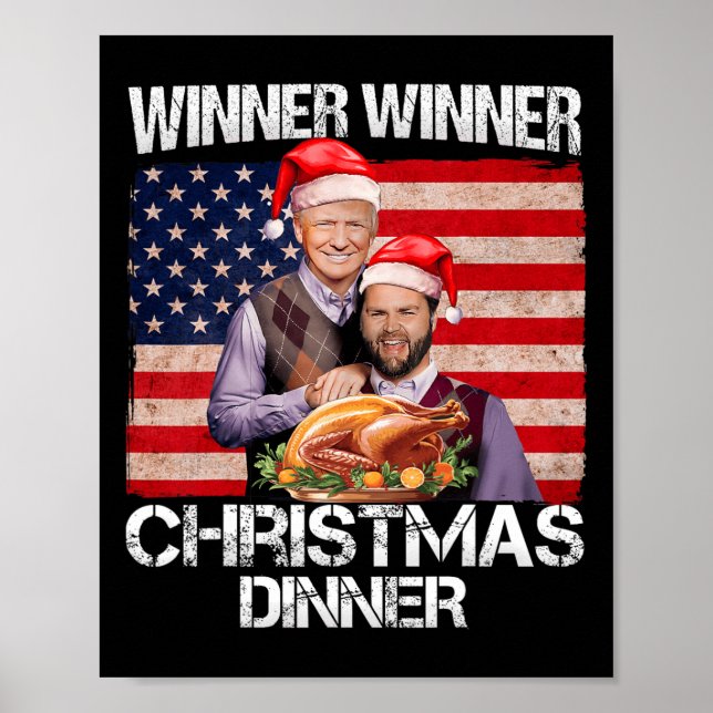 Funny Trump Vize Gewinner Weihnachtsessen Gewinner Poster (Vorne)