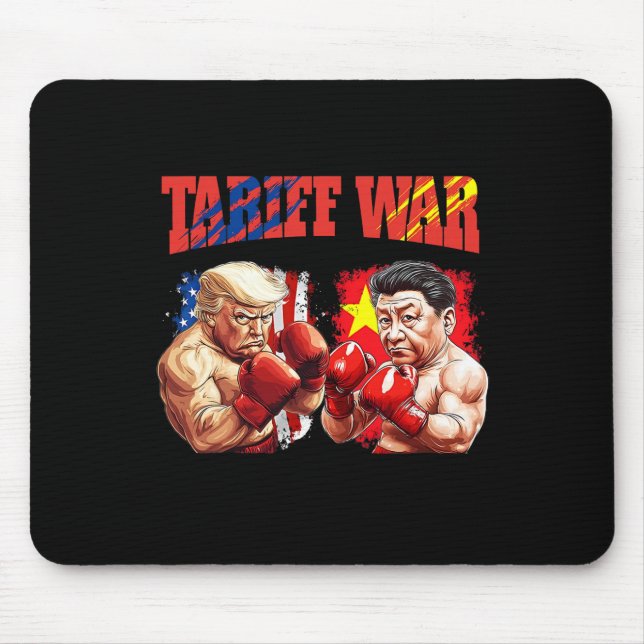 Funny Trump Vs Xi Jinping Boxing Match Mousepad (Vorne)