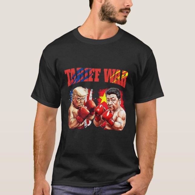Funny Trump Vs Xi Jinping Boxing Match T-Shirt (Vorderseite)