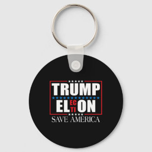 Funny Trump Wahl US Flagge Trump Elon Rettete Amer Schlüsselanhänger