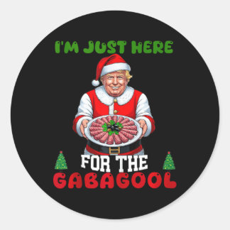 Funny Trump Weihnachten ist genau hier für Gabagoo Runder Aufkleber