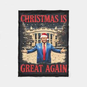 Funny Trump Weihnachten ist wieder groß Xmas Pajam Fleecedecke