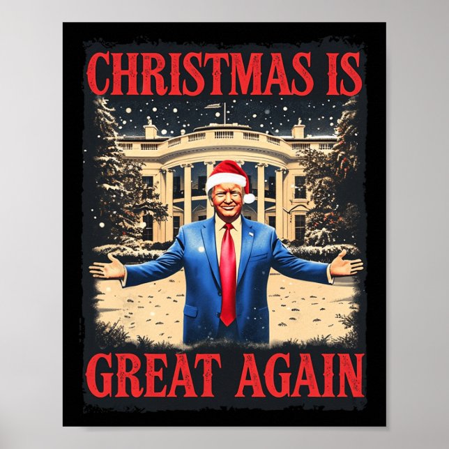 Funny Trump Weihnachten ist wieder groß Xmas Pajam Poster (Vorne)