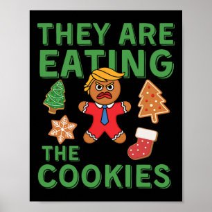 Funny Trump Weihnachten - Sie essen das Keks Poster