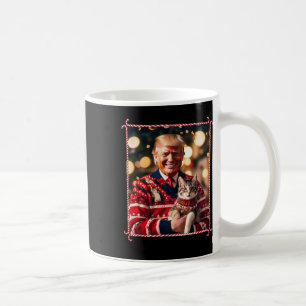 Funny Trump Weihnachts-Sweater für Katzenliebhaber Kaffeetasse