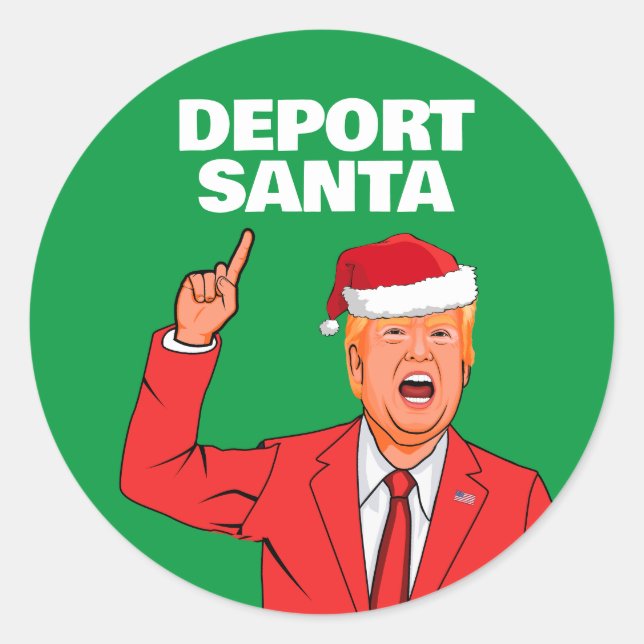 Funny Trump Weihnachtsdepot Runder Aufkleber (Vorderseite)