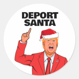 Funny Trump Weihnachtsdepot Runder Aufkleber