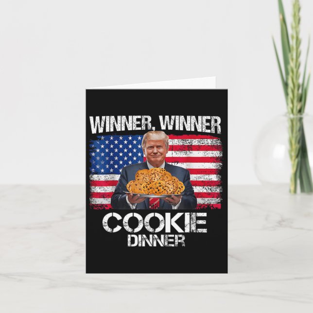 Funny Trump Weihnachtsdesign Gewinner Cookie Karte (Vorderseite)